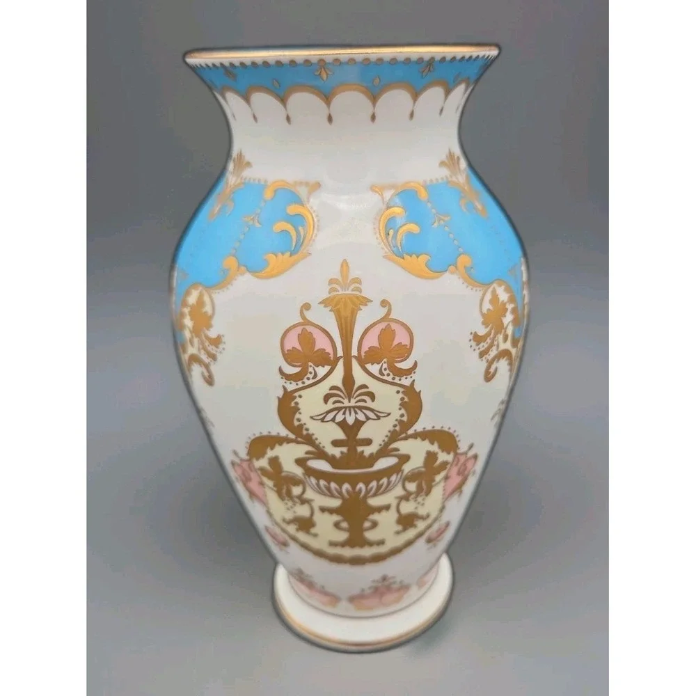 Official Royal Collection Queen Elizabeth II 2002 Golden Jubilee Vase w/ Insert